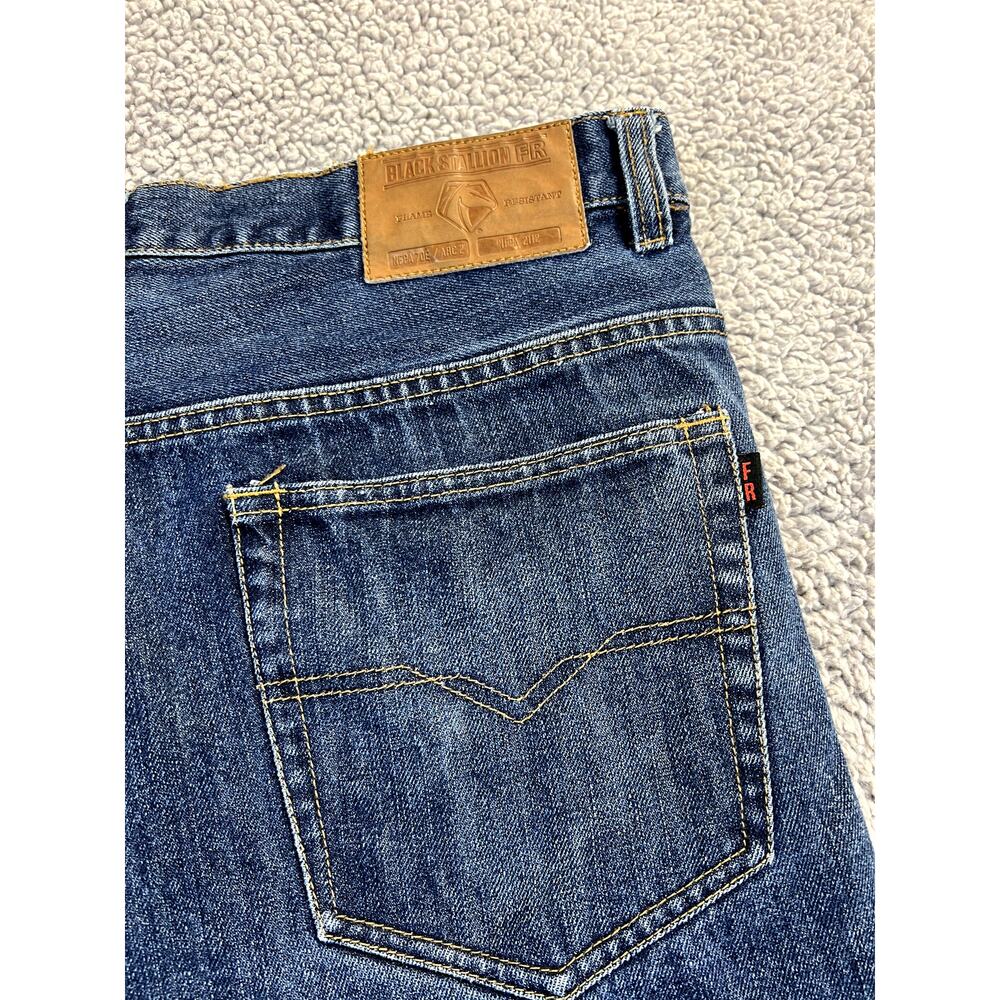 Black Stallion Jeans Men's Size 40Wx34L Blue Flame Resistant (0725)